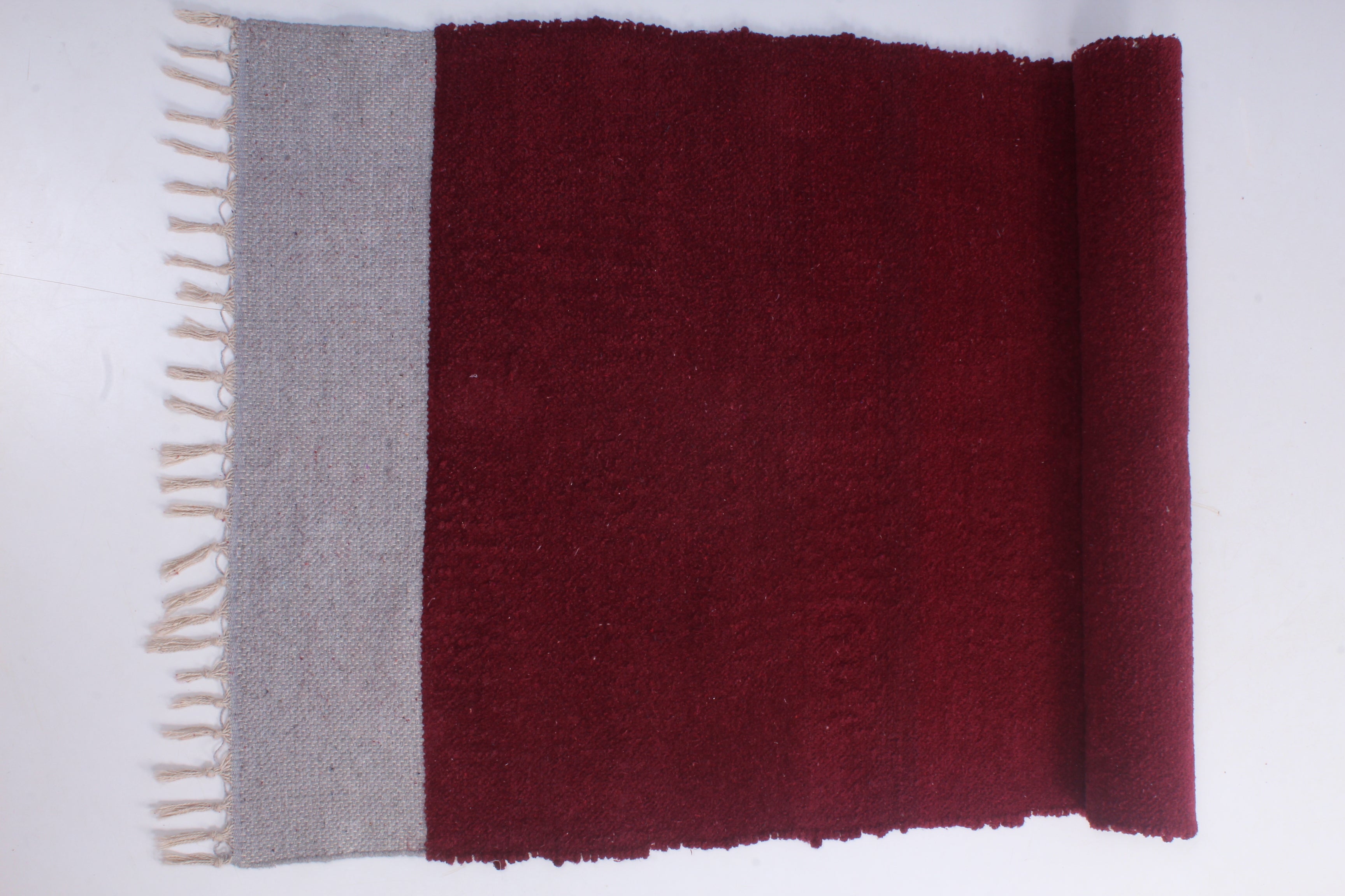 Shramdaan Maroon Yoga Mate with White Border