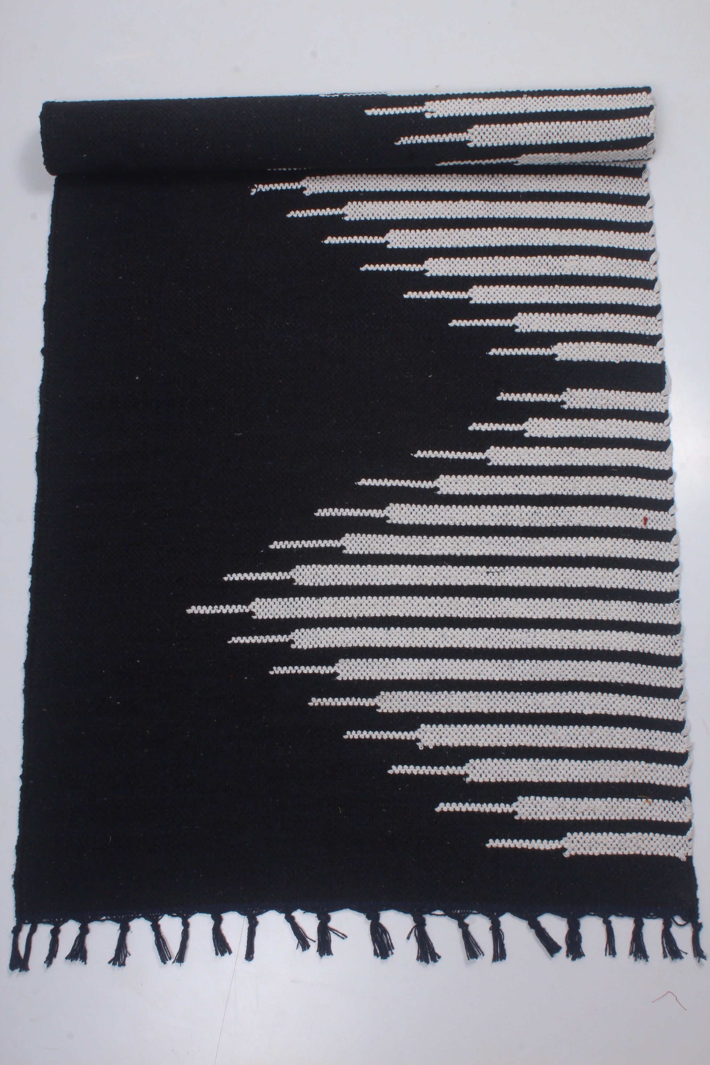 Shramdaan Black Yoga Mate with White Stripes