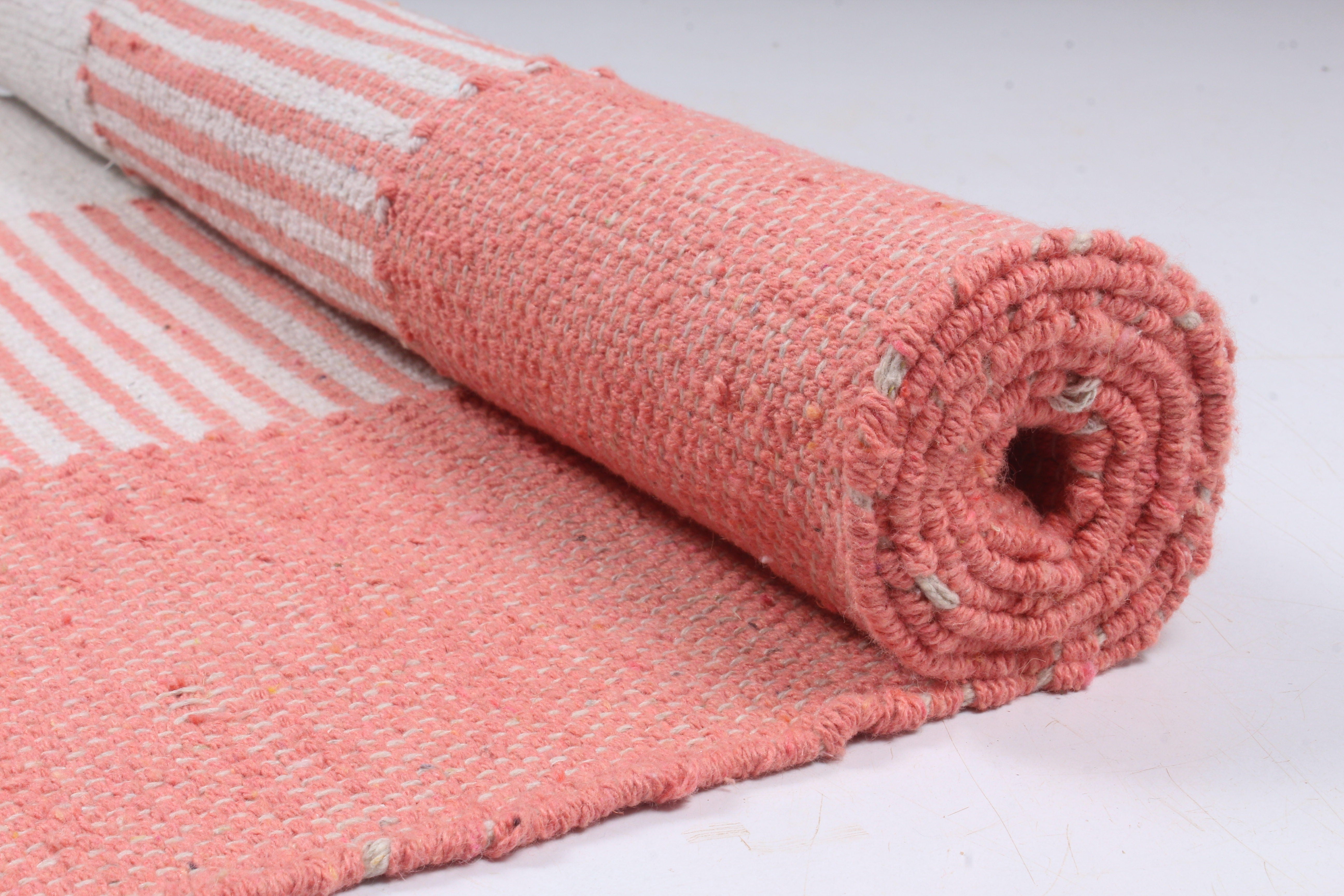 Shramdaan Pink Yoga Mate with White Stripes