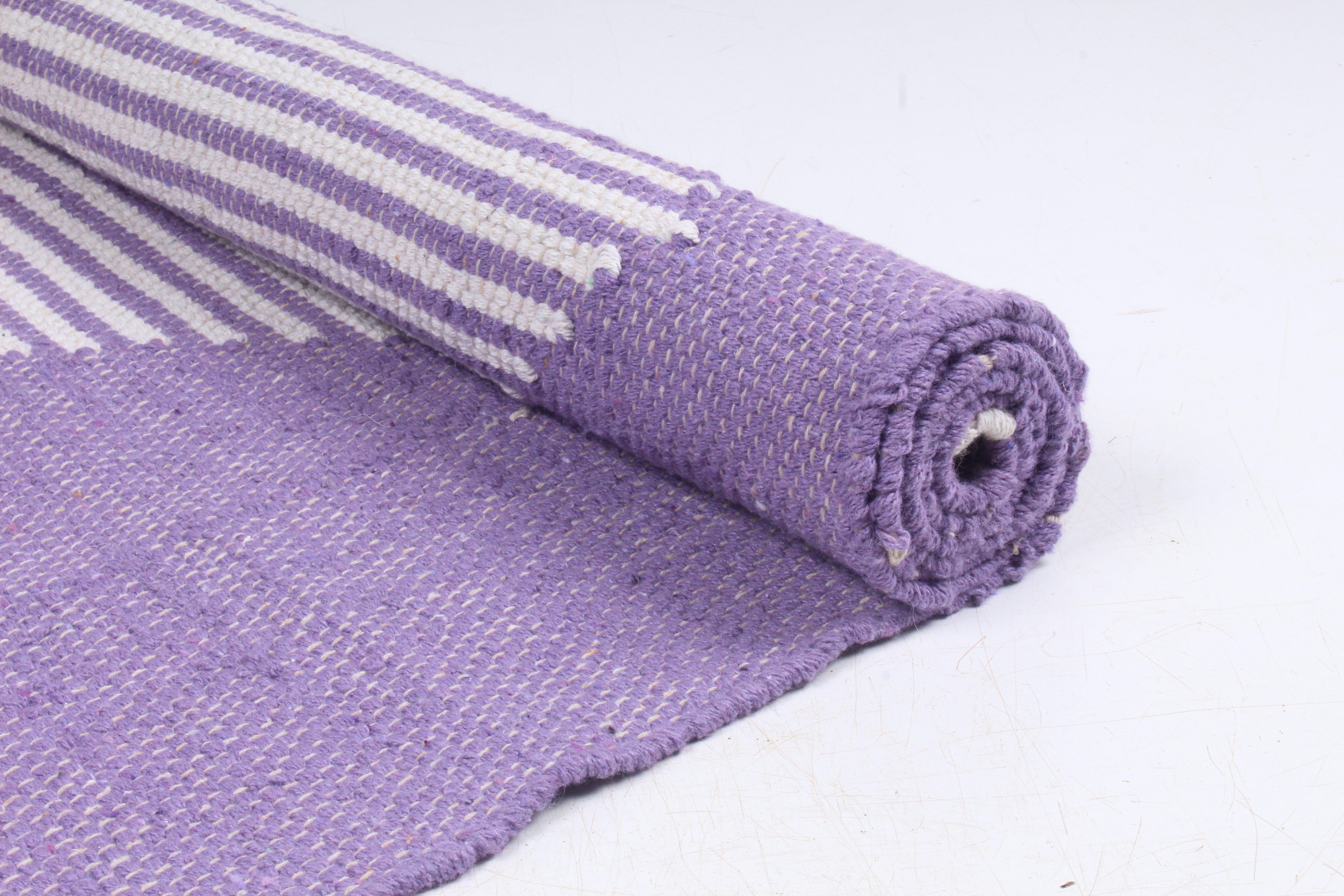 Shramdaan Cut shuttle Rug with Diamond Pattern
