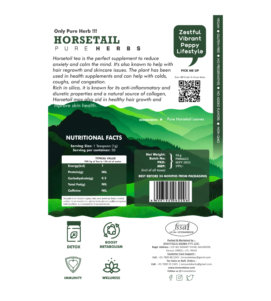 Innoveda Horsetail Leaf Tea - 50 gms