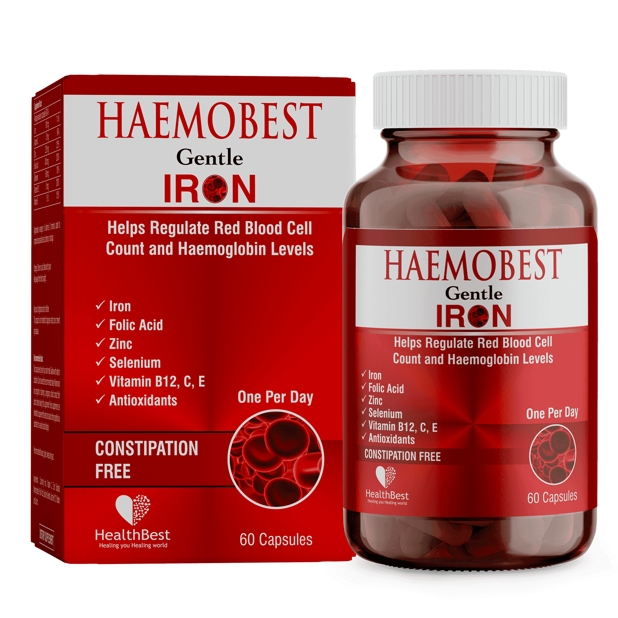 Health Best HaemoBest Capsules Iron Supplement - 60 caps