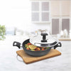 Milton ProCook Hard Anodised Kadhai with Stainless Steel Lid - 22cm