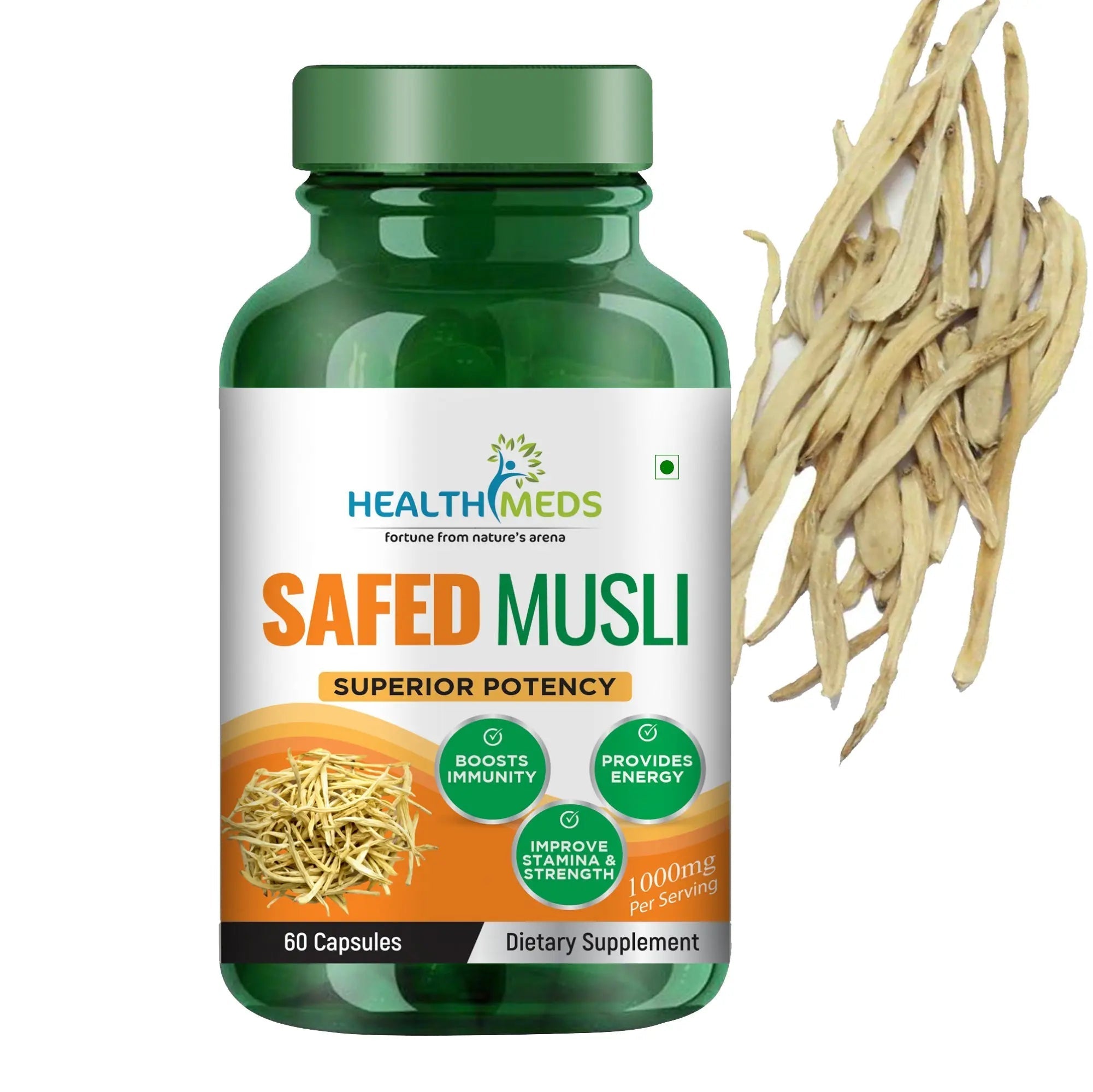 Healthmeds Safed Musli Chlorophytum Borivilianum Root- 60 tabs
