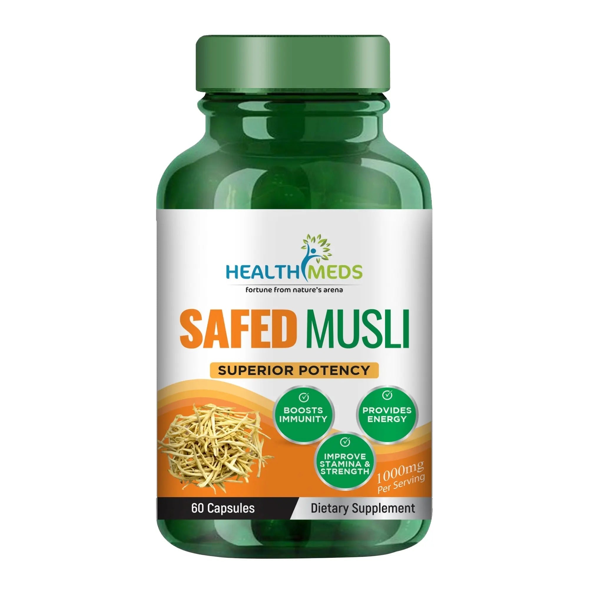 Healthmeds Safed Musli Chlorophytum Borivilianum Root- 60 tabs