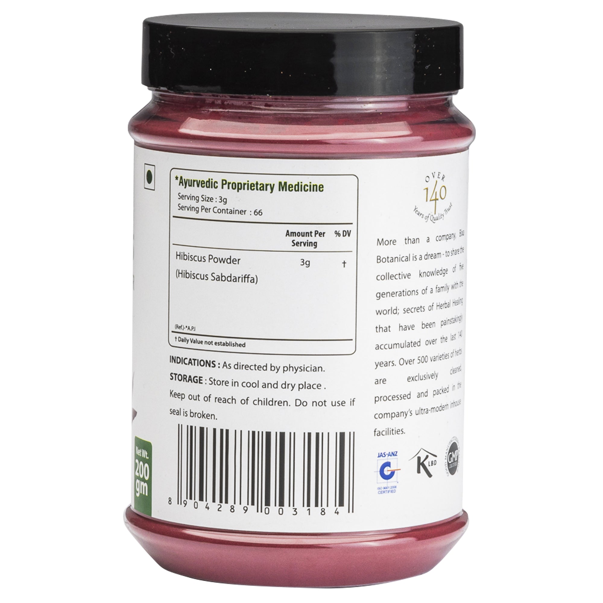 Bixa Botanical Hibiscus/ Jaswand Flower Powder  Hibiscus Sabdariffa