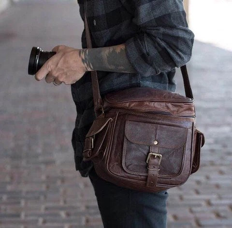 Craftshades Leather Camera Bag black