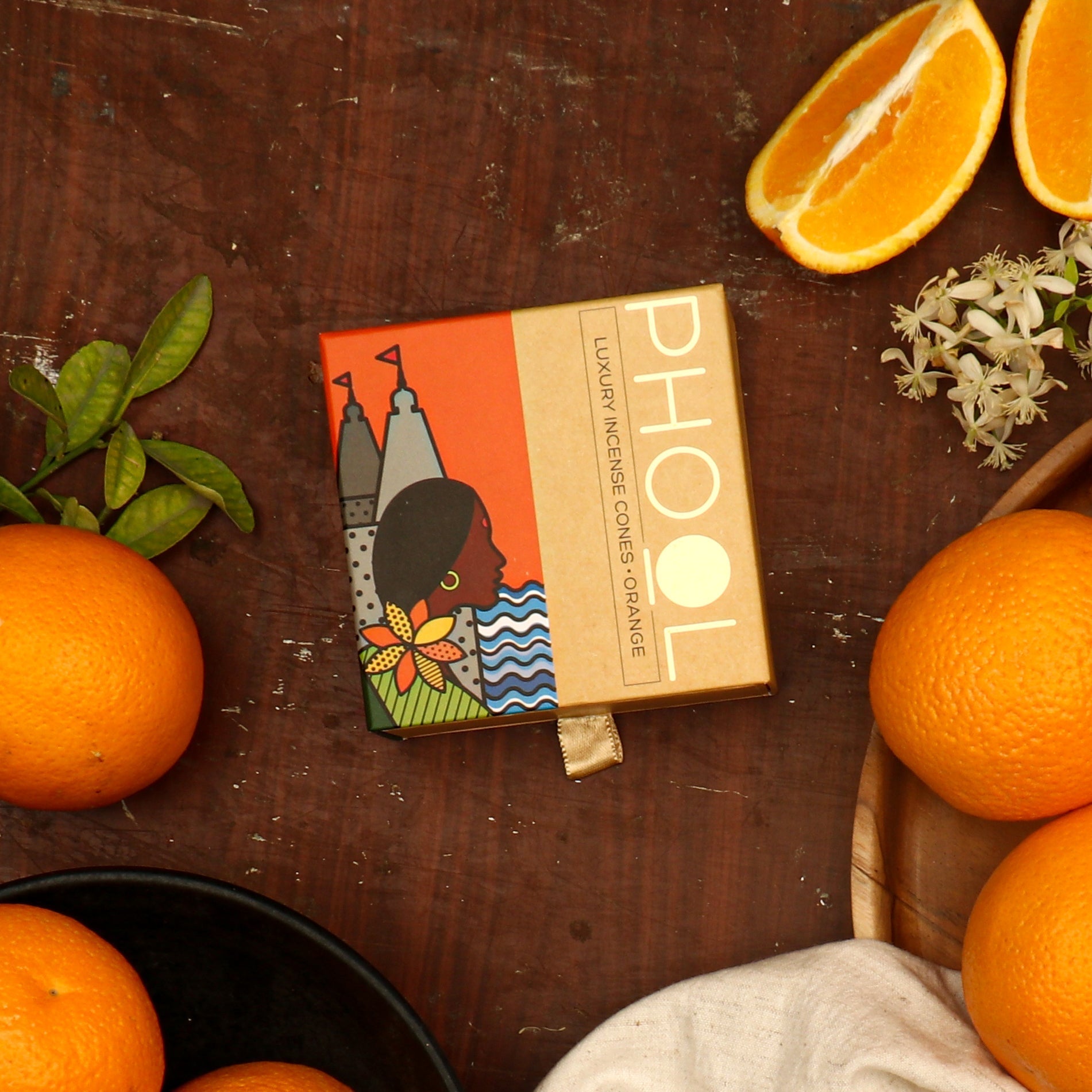 Phool Natural Incense Cones Orange Bundle Packs