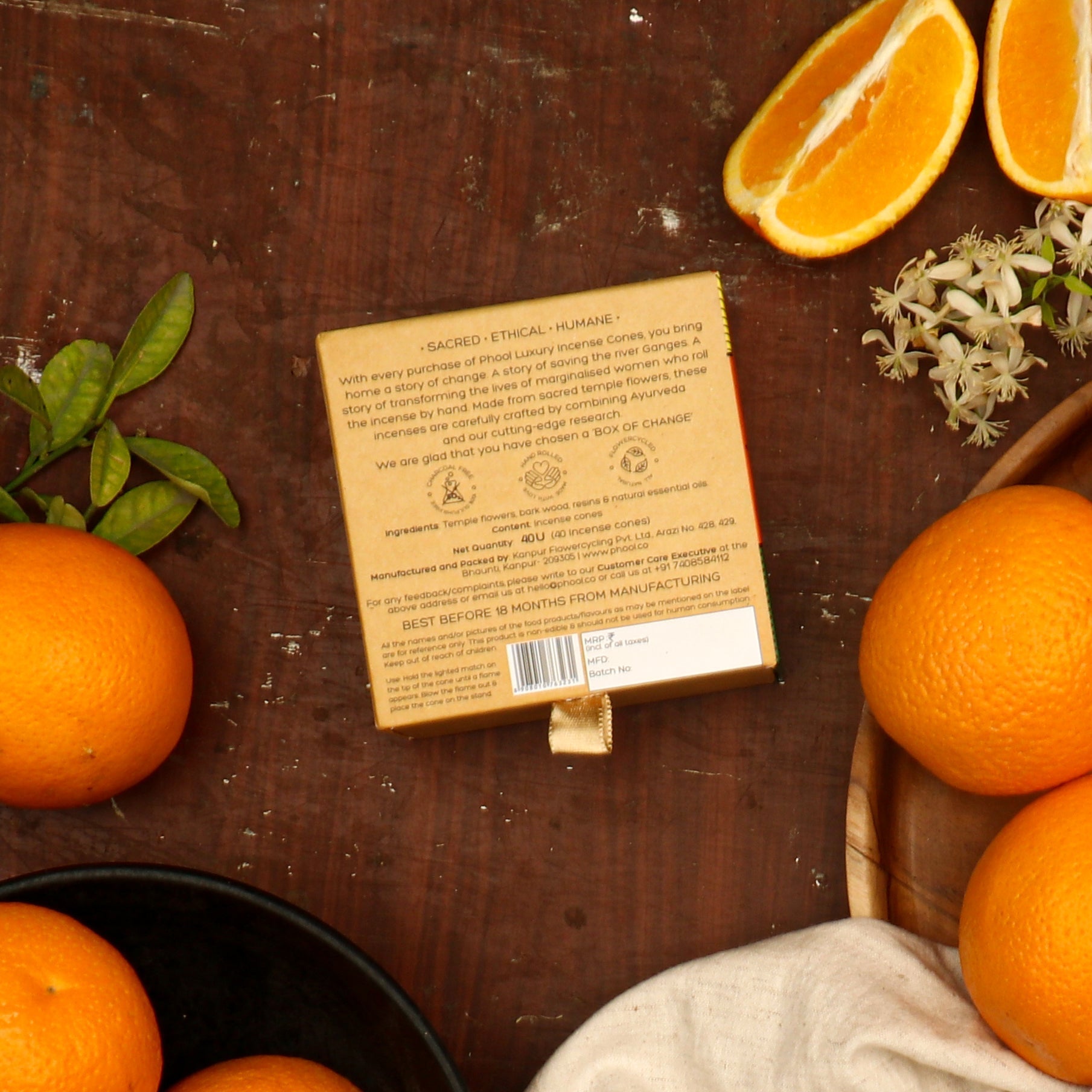 Phool Natural Incense Cones Orange Bundle Packs