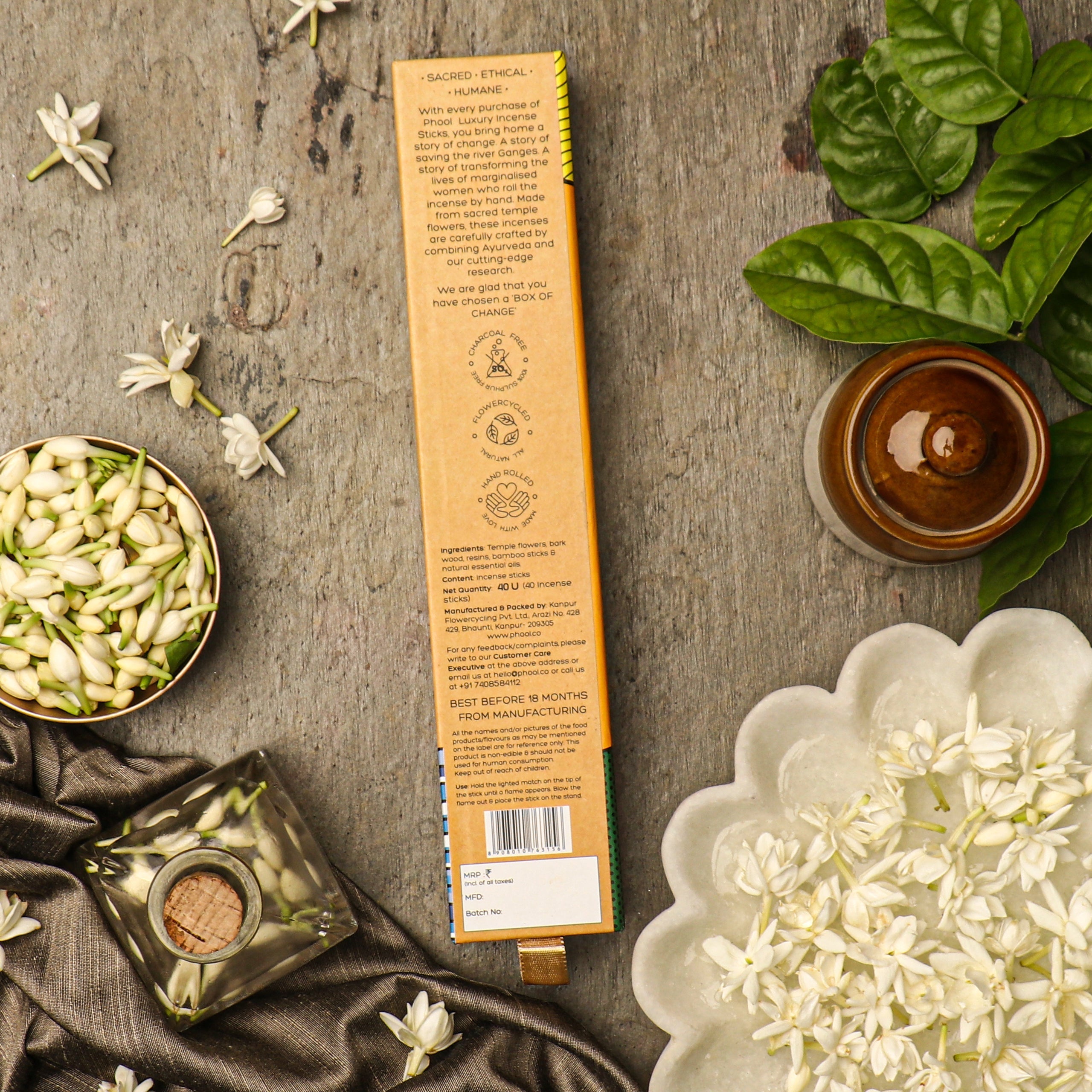 Phool Natural Incense Sticks Jasmine - 40 Sticks