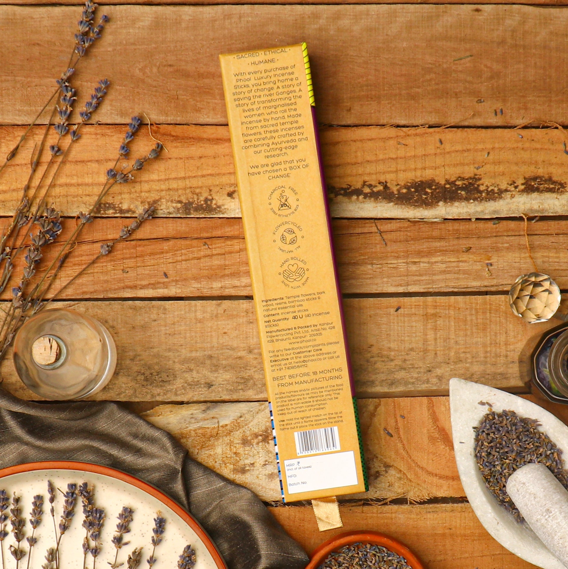 Phool Natural Incense Sticks Lavender - 40 Sticks