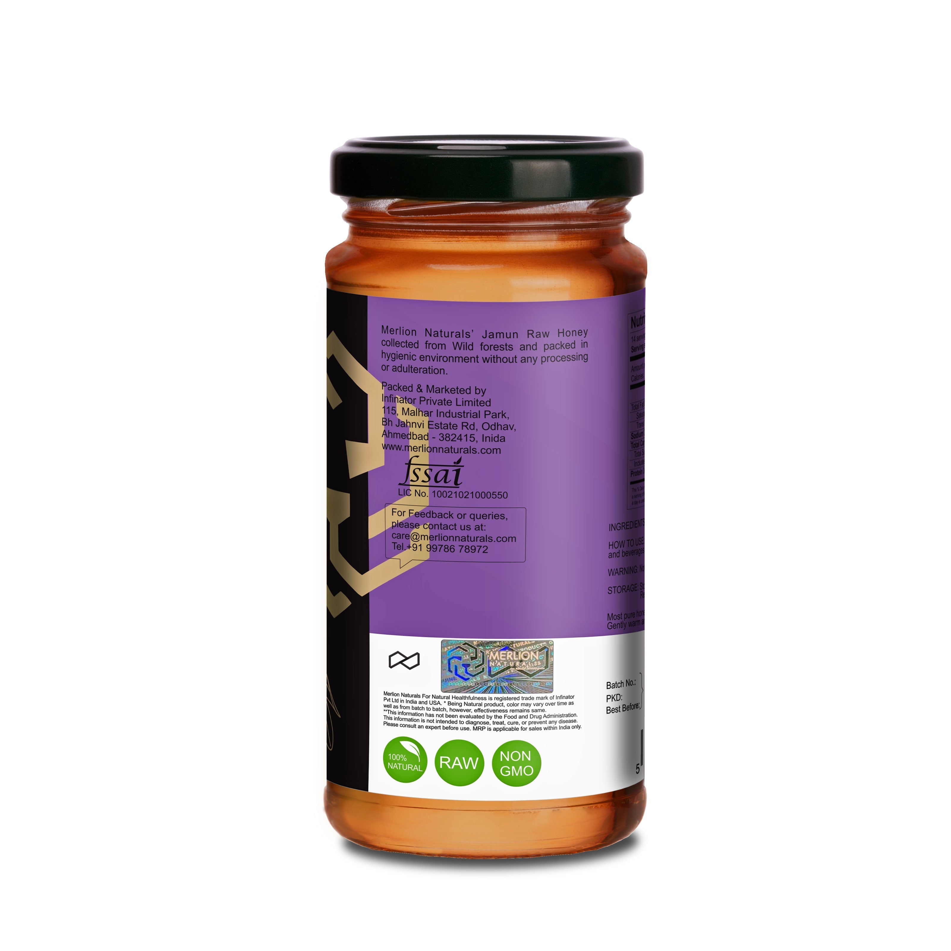 Merlion Naturals Jamun Raw Honey - 300 gms