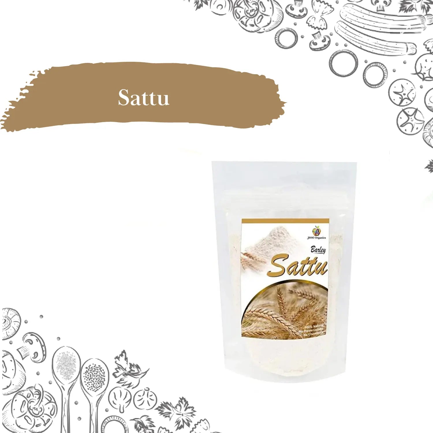 jioo organics Barley Fiber-Rich Sattu - 250 gms