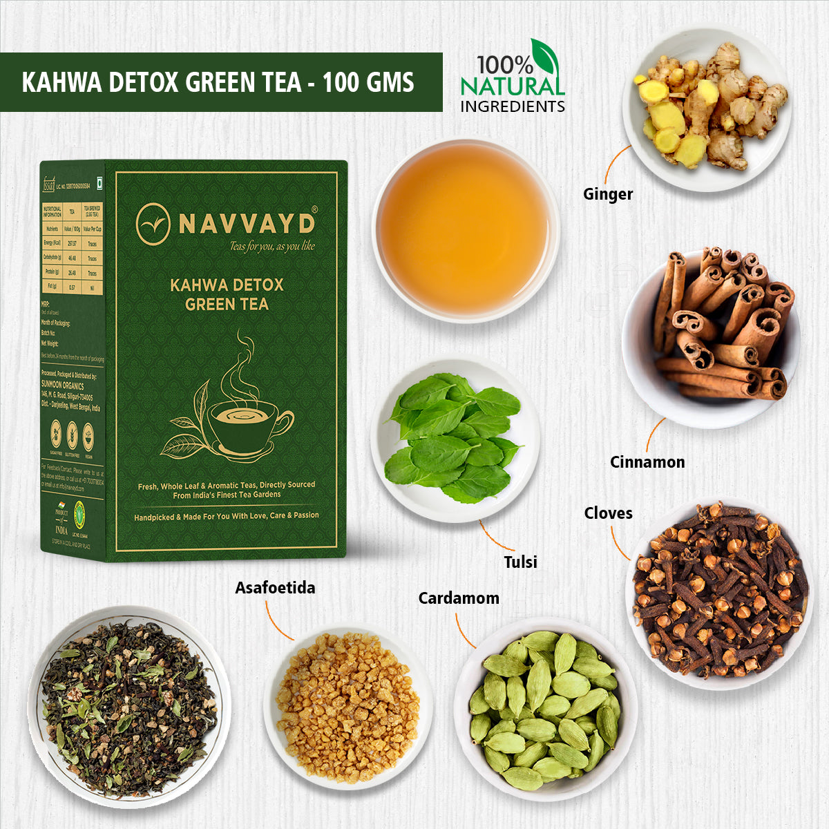 Navvayd Kahwa Detox Green Tea - 100 gms