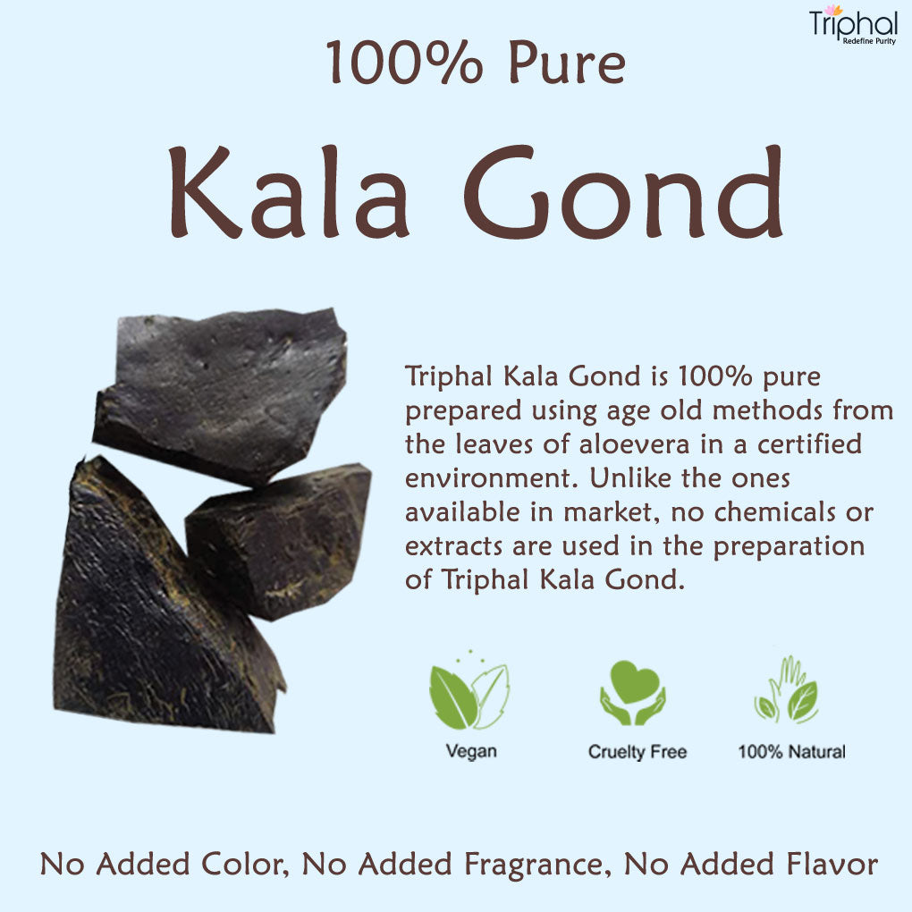 Triphal Kala Gond – Gond Siyah – Elwa - Aloevera Gum