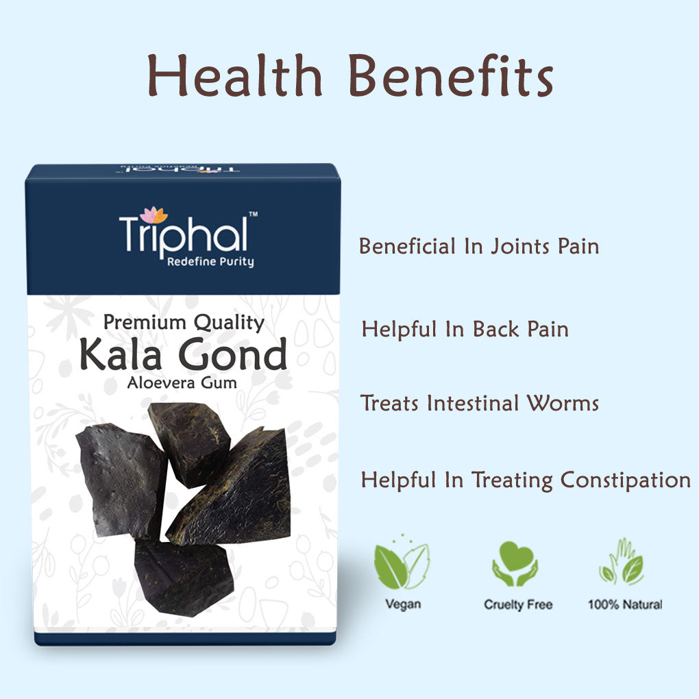 Triphal Kala Gond – Gond Siyah – Elwa - Aloevera Gum