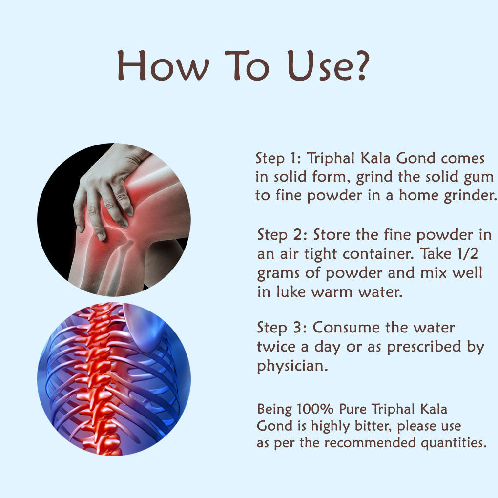 Triphal Kala Gond – Gond Siyah – Elwa - Aloevera Gum