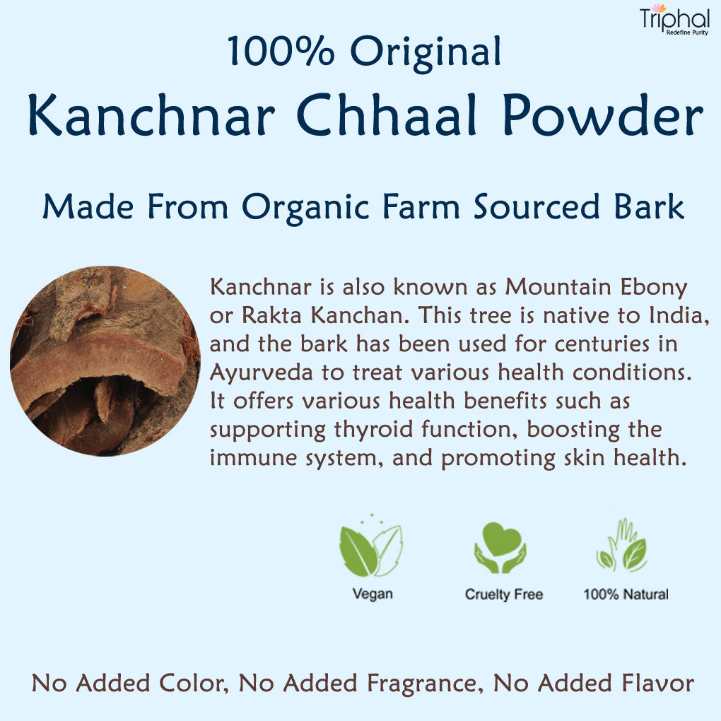 Triphal Kanchnar Bark Powder – Kachnar Chaal Churn – Bauhinia Variegata