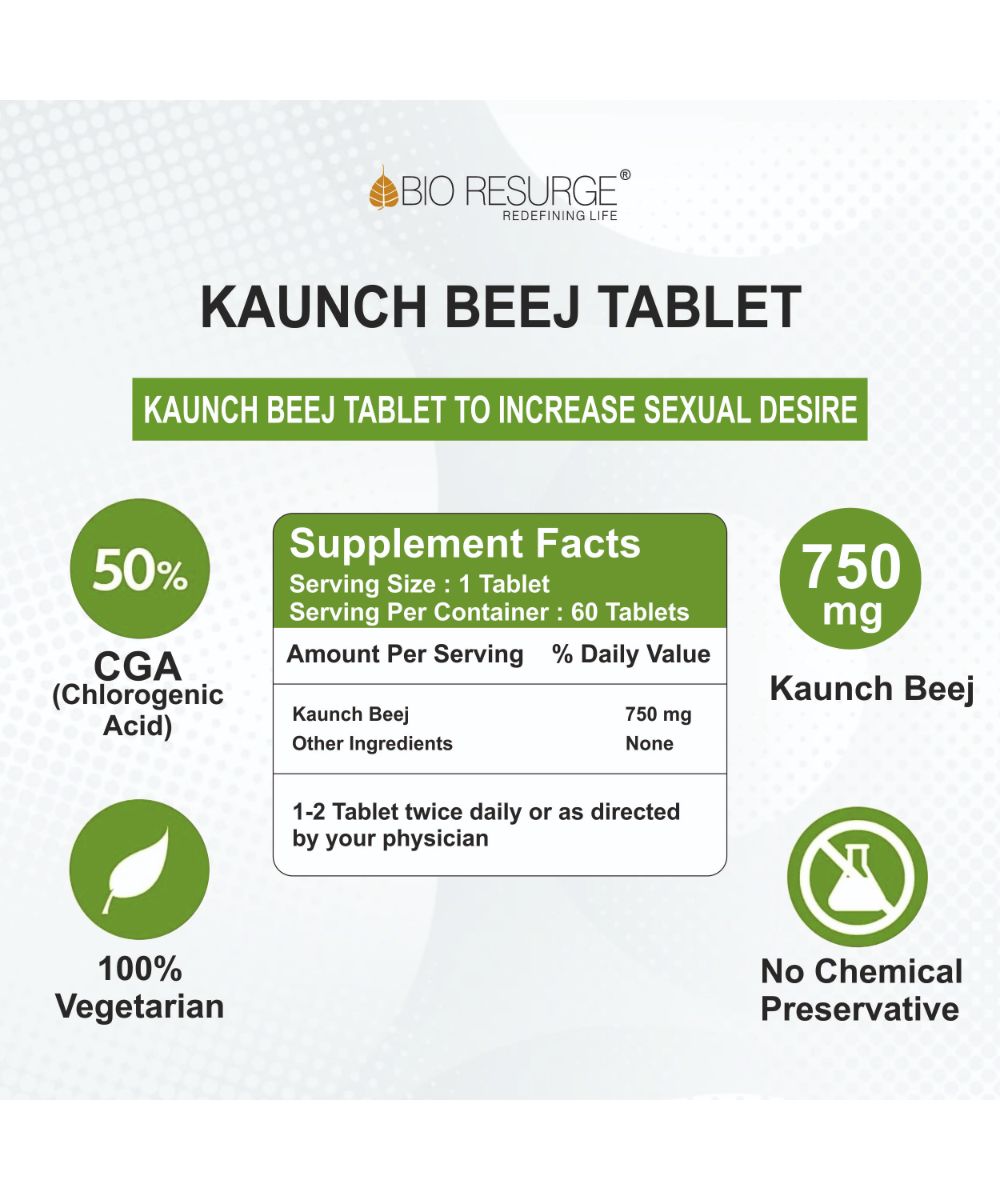 Bio Resurge Kaunch Beej Tablets - 60