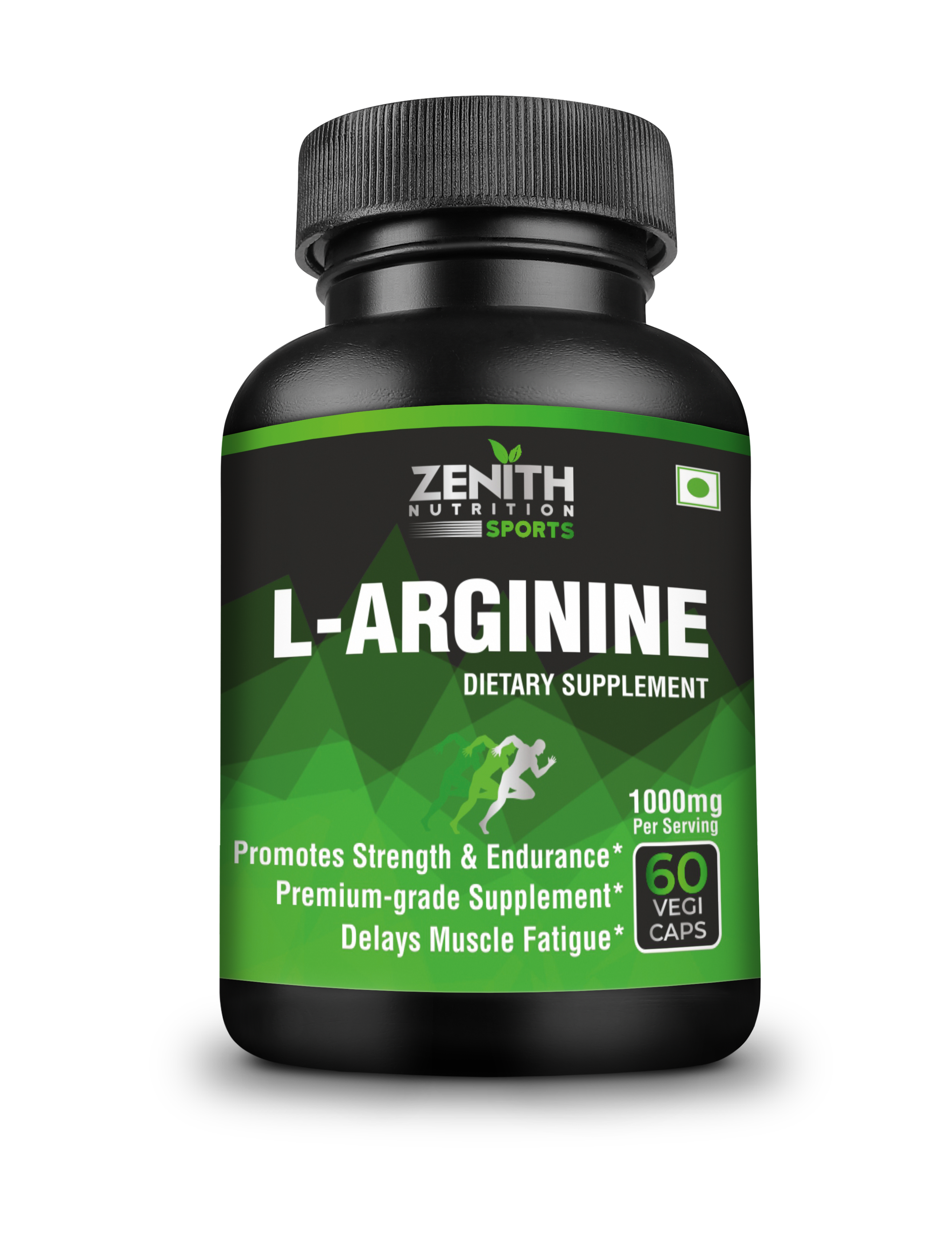 Zenith Sports L-Arginine - 1000mg per serving of 2 caps - 60 capsules
