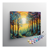 Eazy Arts Abstract Enchanted Forest at Sunrise Paint by Numbers Kit
