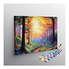 Eazy Arts Mystical Forest Path with Glowing Sunrise Paint by Numbers Kit