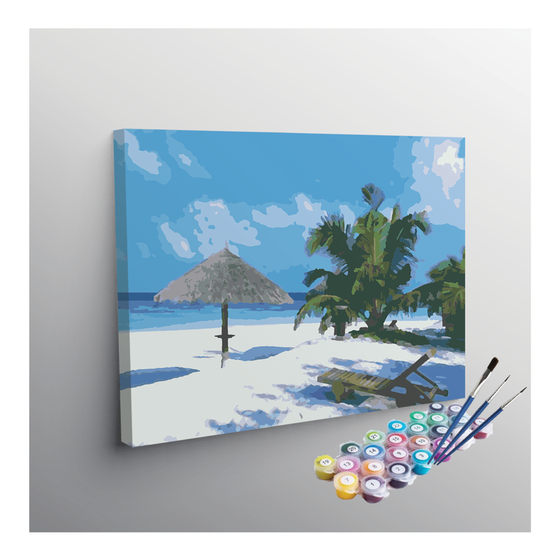 Relaxing Beachside Retreat Paint by Numbers Kit
