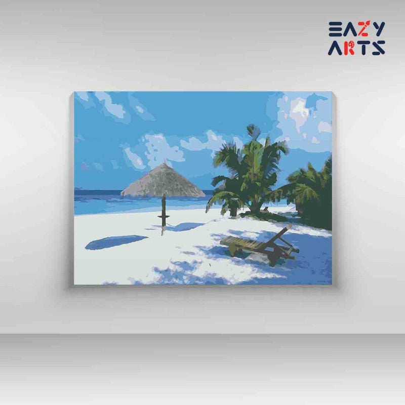 Relaxing Beachside Retreat Paint by Numbers Kit