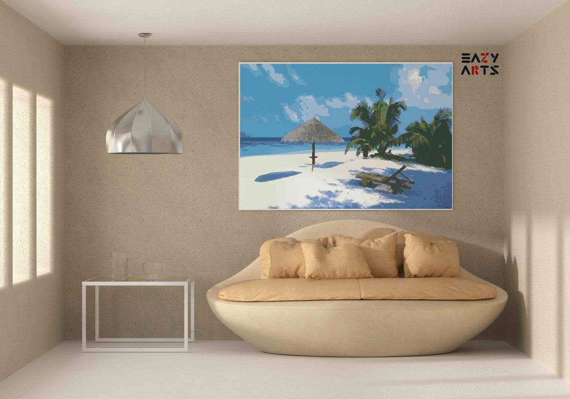 Relaxing Beachside Retreat Paint by Numbers Kit