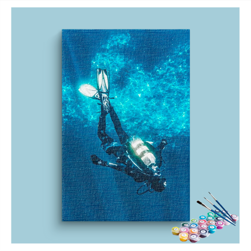 Deep Sea Diving Adventure Paint by Numbers Kit