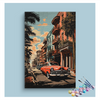 Eazy Arts Vintage Car on Vibrant Urban Street Paint by Numbers Kit