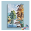 Eazy Arts Serene Riverbank with Autumn Trees Paint by Numbers Kit