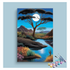 Eazy Arts Moonlit African Landscape Paint by Numbers Kit