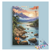 Eazy Arts Mountain Stream at Sunset Paint by Numbers Kit