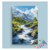 Eazy Arts Cascading Mountain River Paint by Numbers Kit
