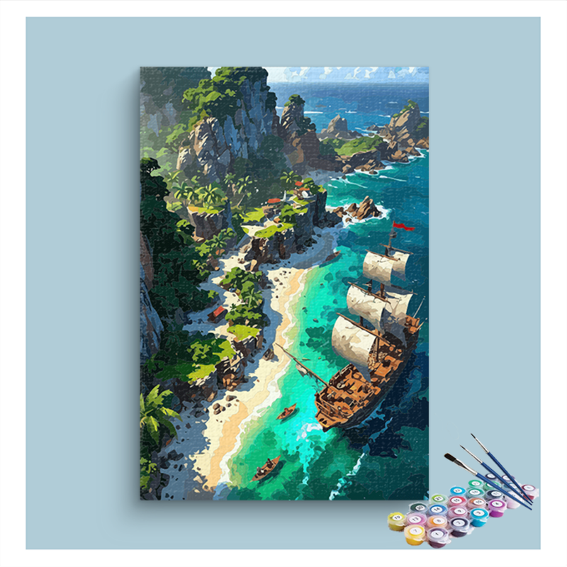 Pirate Cove Adventure Paint by Numbers Kit
