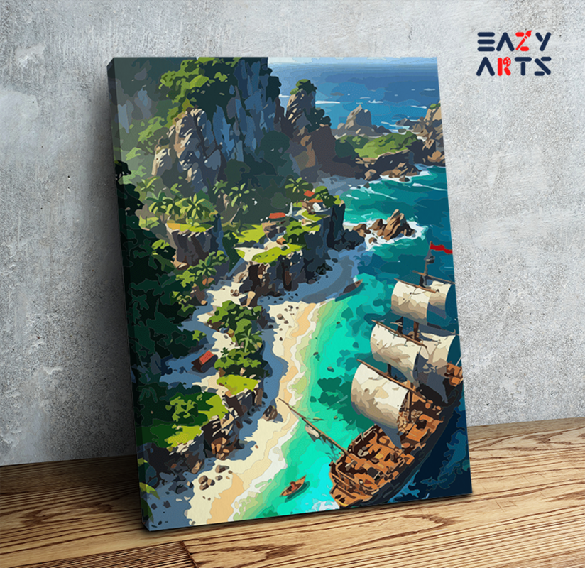 Pirate Cove Adventure Paint by Numbers Kit