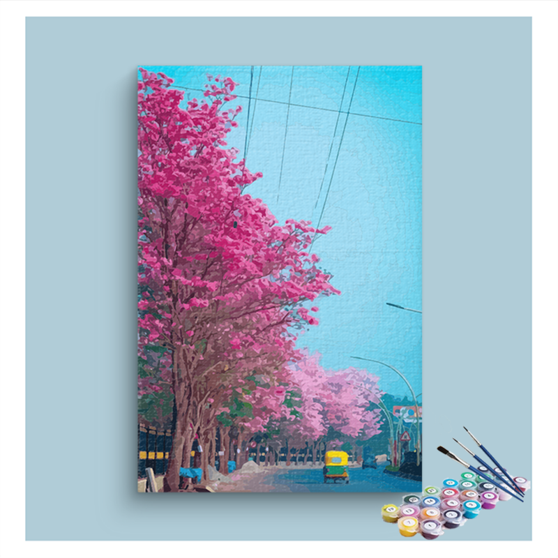 Bangalore’s Blooming Streets Paint by Numbers Kit