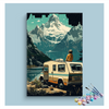 Eazy Arts Mountain View Camper Adventure Paint by Numbers Kit