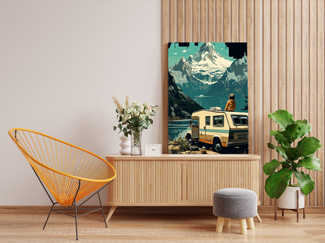 Mountain View Camper Adventure Paint by Numbers Kit