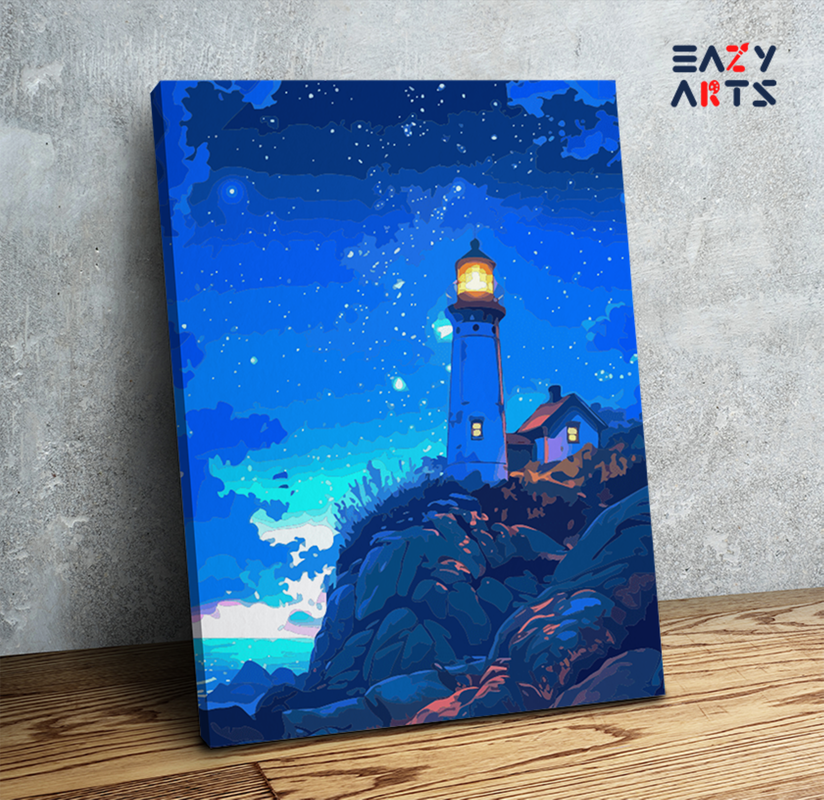 Starlit Lighthouse Paint by Numbers Kit