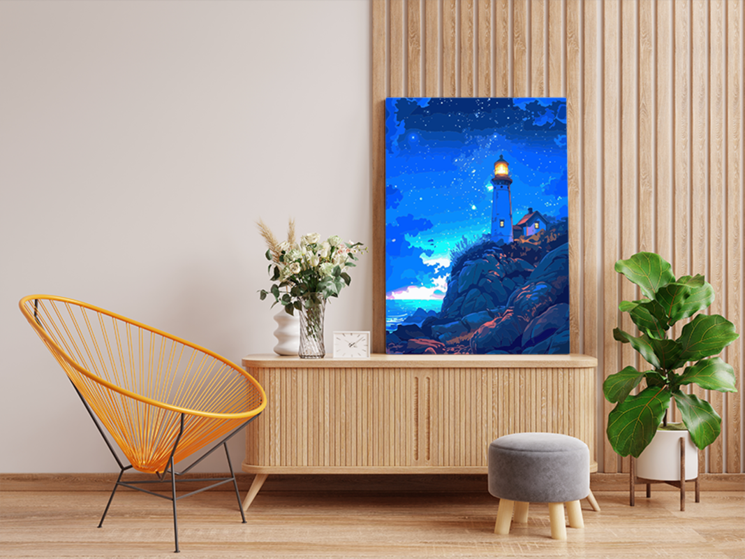 Starlit Lighthouse Paint by Numbers Kit