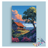 Eazy Arts Sunset Cottage Paint by Numbers Kit