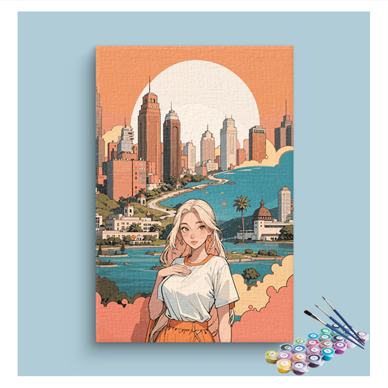 Urban Oasis Paint by Numbers Kit