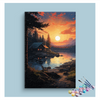 Eazy Arts Sunset Serenity Cabin Paint by Numbers Kit