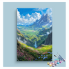 Eazy Arts Alpine Vista: Majestic Mountains and Meadows Paint by Numbers Kit