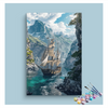 Eazy Arts Majestic Voyage Sailing Ship Paint by Numbers Kit