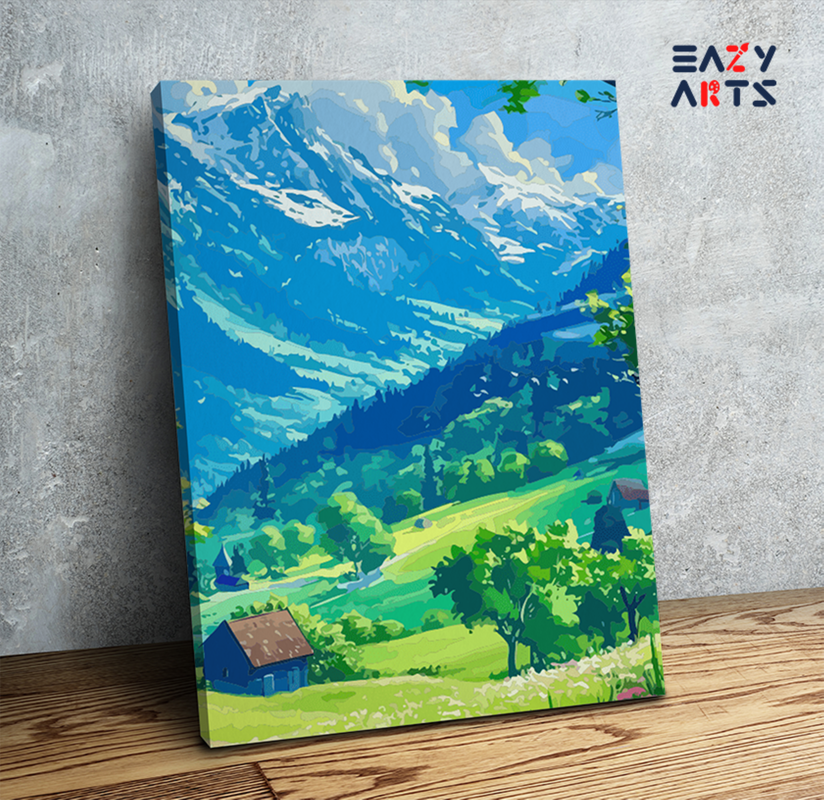 Tranquil Green Valley Paint by Numbers Kit