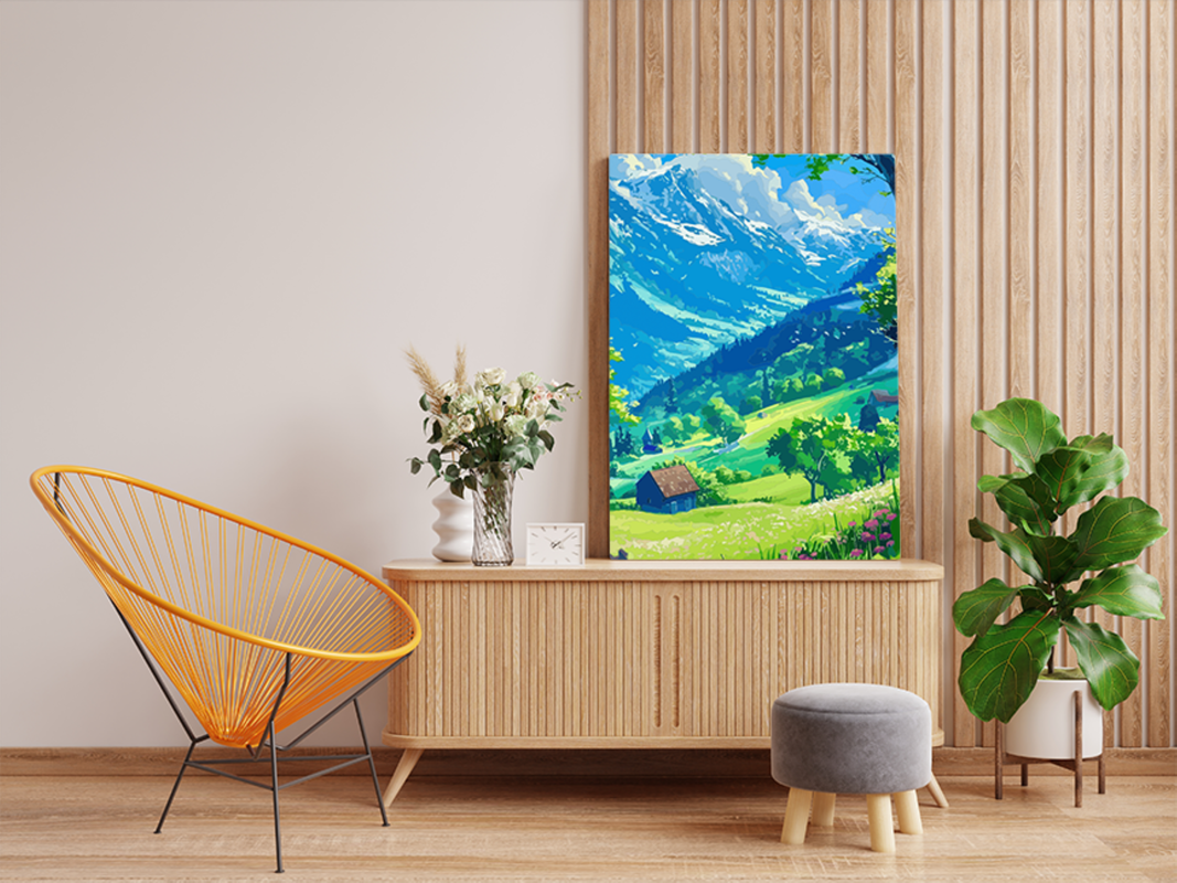 Tranquil Green Valley Paint by Numbers Kit