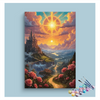 Eazy Arts Sunset Castle on the Hills Paint by Numbers Kit